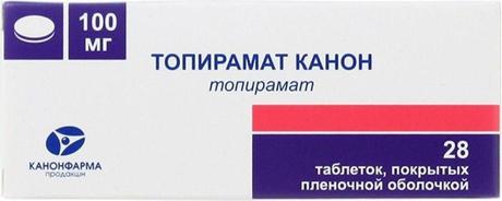 Фото Топирамат Канон таблетки, покрытые пленочной оболочкой 100 мг, 28 шт.