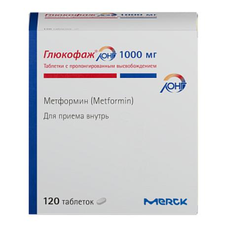 Фото Глюкофаж Лонг, таблетки с пролонгированным высвобождением 1000 мг, 120 шт.
