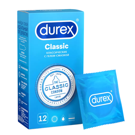 Фото Презервативы Durex Классик, 12 шт.