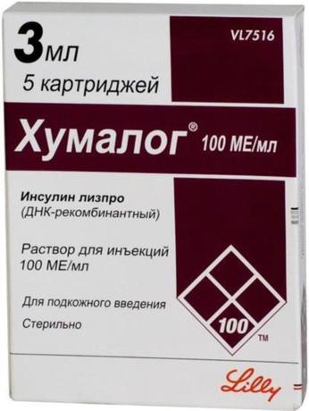 Фото Хумалог Хумалог, раствор для инъекций 100 МЕ/мл, картриджи 3 мл, 5 шт.