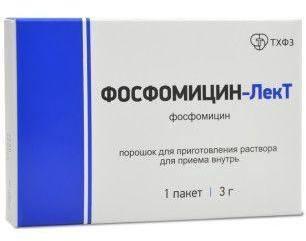 Фото Фосфомицин-ЛекТ, порошок д/приг раствора, 3 г