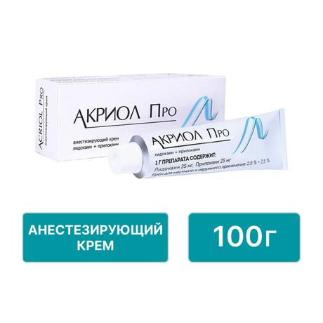 Фото Акриол Про, крем для местного и наружного применения, 2,5 %+2,5%, 100 г.