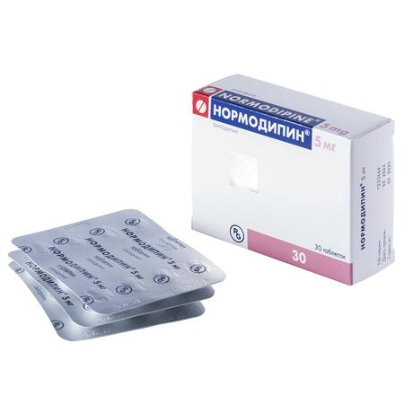 Фото Нормодипин, таблетки 5 мг, 30 шт.