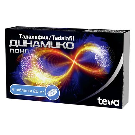 Фото Динамико Лонг таблетки, покрытые пленочной оболочкой 20 мг, 2 шт.