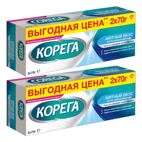 Фото Набор 2уп Корега экстра фиксация мятный крем 70г 2шт