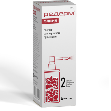 Фото Редерм Флюид, раствор для наружного применения 0.05% + 2%, 100 мл