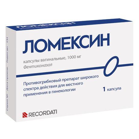 Фото Ломексин, капсулы вагинальные 1000 мг, 1 шт.