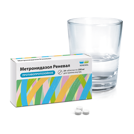 Фото Метронидазол Реневал, таблетки 250 мг, 24 шт. 
