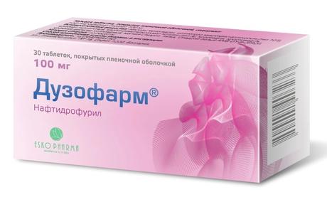 Фото Дузофарм, таблетки, покрытые плёночной оболочкой 100 мг, 30 шт.