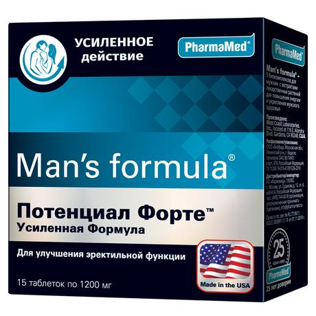 Фото Man's formula Потенциал Форте Усиленная формула, таблетки, 15 шт.