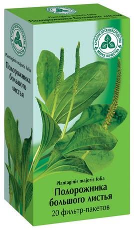 Фото Подорожника листья, пакетики 1.5 г, 20 шт.