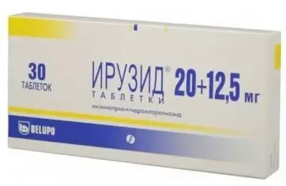 Фото Ирузид, таблетки 20 мг+12,5 мг, 30 шт.