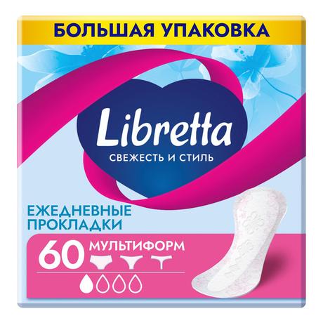 Фото Прокладки ежедневные Libretta Свежесть и стиль Мультиформ, 60 шт.