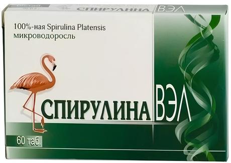 Фото Спирулина ВЭЛ, таблетки, 60 шт.