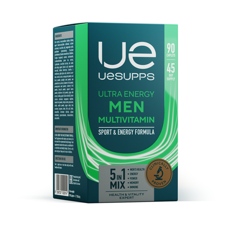 Фото UESUPPS Ультра Энерджи Мен Мультивитамин Формула, таблетки, 90 шт.