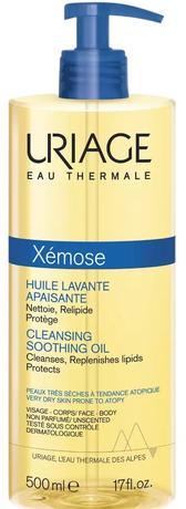Фото Uriage Xemose масло очищающее успокаивающее, флакон-помпа 500 мл, 1 шт.