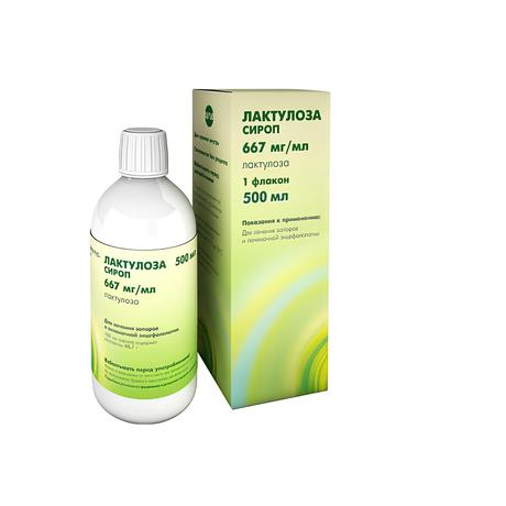 Фото Лактулоза сироп 667 мл/мл, флакон 500 мл