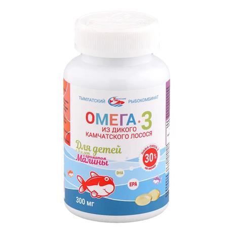 Фото Омега-3 из дикого камчатского лосося, капсулы для детей с 3 лет (малина), 84 шт.