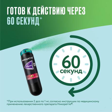 Фото Никоретте, спрей для полости рта (фруктово-мятный) 1 мг/доза, 2 шт. (150 доз)