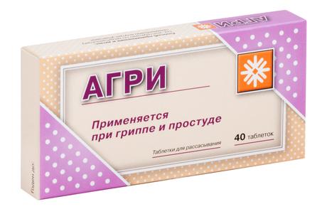 Фото Агри (антигриппин), таблетки, 40 шт.