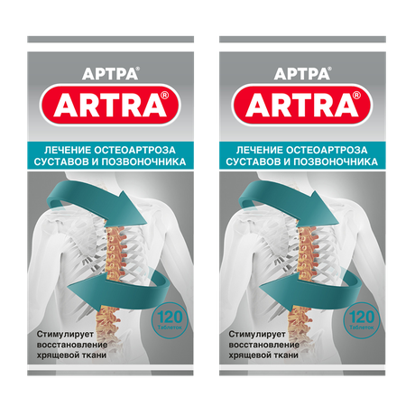 Фото Набор 2уп Артра таблетки 500+500мг 120шт