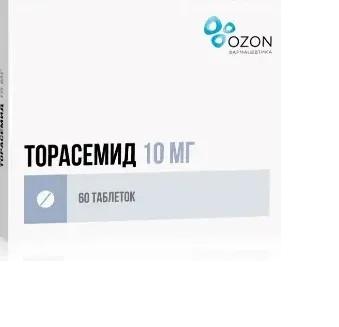 Фото Торасемид, таблетки 10 мг, 60 шт. (Озон)