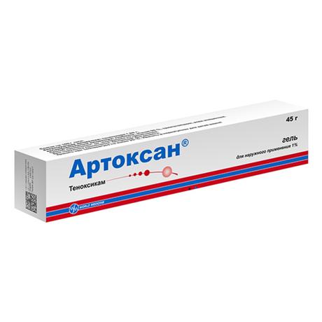 Фото Артоксан, гель 1% 45 г, 1 шт.