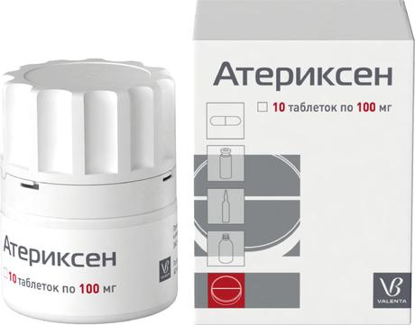 Фото Атериксен, таблетки 100 мг, 10 шт.