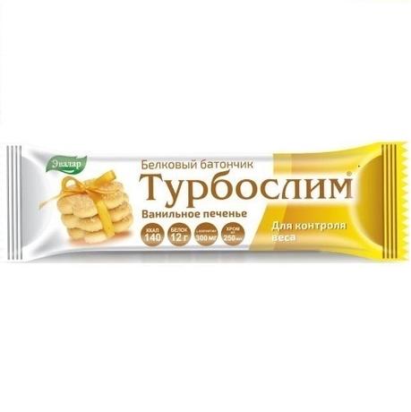 Фото Турбослим, батончик белковый для контроля веса Ванильное печенье, 50 г