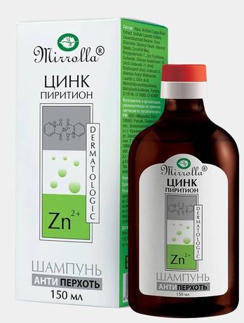 Фото Мирролла Шампунь от перхоти с цинк пиритионом 150 мл, 1 шт.