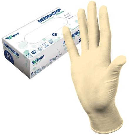 Фото Dermagrip Classic Перчатки смотровые латексные, нестерильные, неопудренные размер M, 50 пар