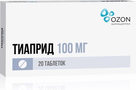 Фото Тиаприд, таблетки 100 мг, 20 шт. (Озон)