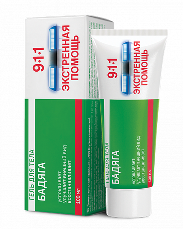 Фото 911 Бадяга, гель от синяков и ушибов 100 мл
