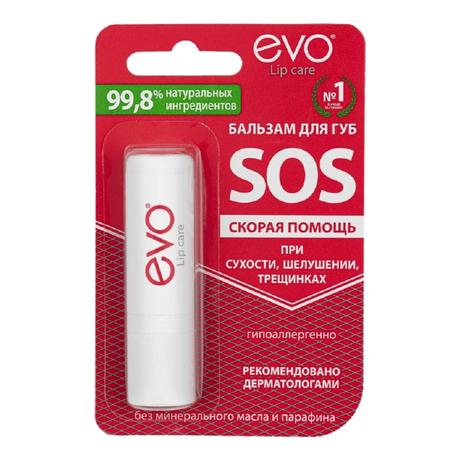 Фото EVO SOS бальзам для губ Скорая помощь 2.8 г, 1 шт.