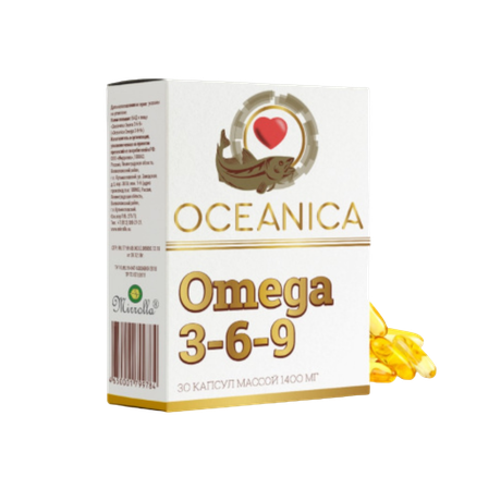 Фото Океаника Омега 3-6-9, капсулы массой 1400 мг, 30 шт.
