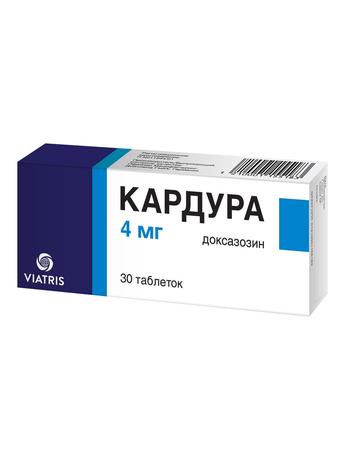 Фото Кардура, таблетки 4 мг, 30 шт.