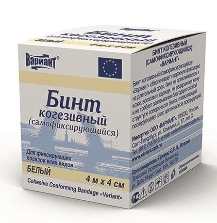 Фото Вариант, бинт когезивный самофиксирующийся вариант 4 м х 4 см