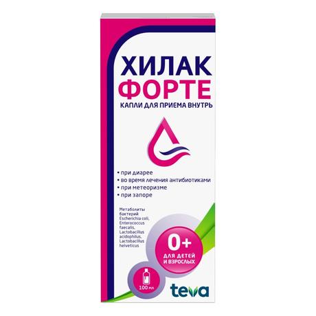 Фото Хилак форте, капли, 100 мл