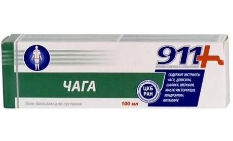 Фото 911 гель-бальзам с Чагой, 100 мл