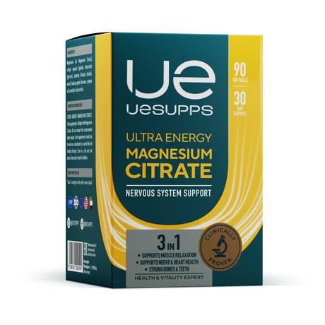 Фото UESUPPS Ультра Энерджи Магния Цитрат, капсулы, 90 шт.