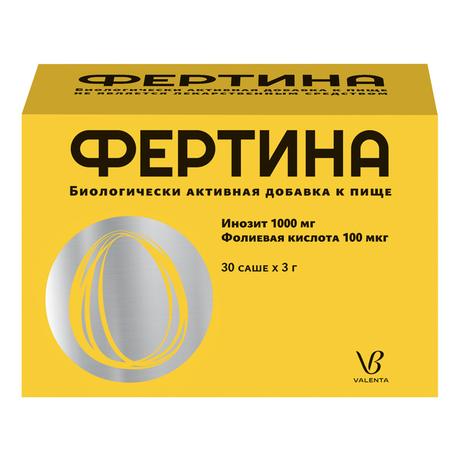 Фото Фертина Инозит Фолиевая кислота, саше 100 мкг, 30 шт.