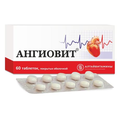 Фото Ангиовит, таблетки покрыт. плен. об., 60 шт.