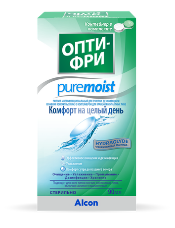 Фото Раствор для линз Опти-Фри PureMoist (c контейнером), 90 мл