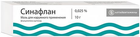 Фото Синафлан, мазь 0.025% (Алтайвитамины), 10 г