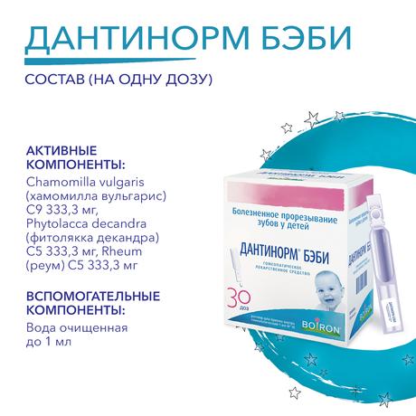 Фото Дантинорм Бэби, раствор, пакеты-саше 1 мл, 30 шт.