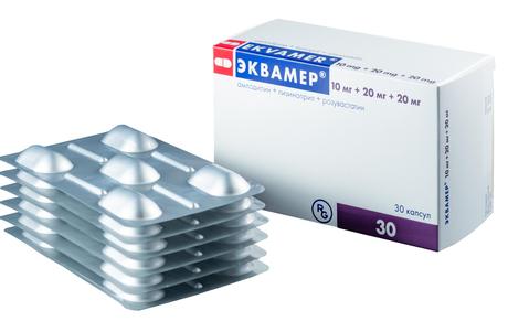 Фото Эквамер, капсулы 10 мг+20 мг+20 мг, 30 шт.