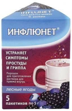 Фото Инфлюнет, порошок (лесные ягоды), пакетики 5 г, 5 шт.