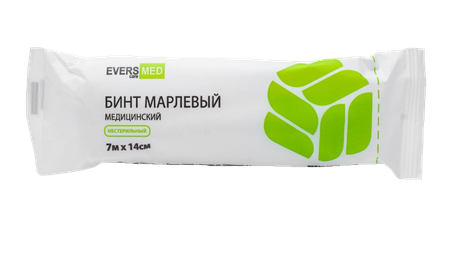 Фото Бинт марлевый нестерильный ЭверсМед, 7 м х 14 см 