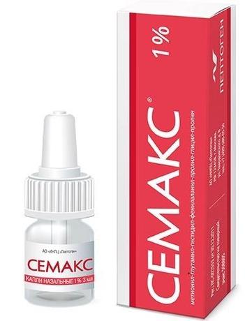 Фото Семакс, капли назальные 1%, флакон-капельница 3 мл