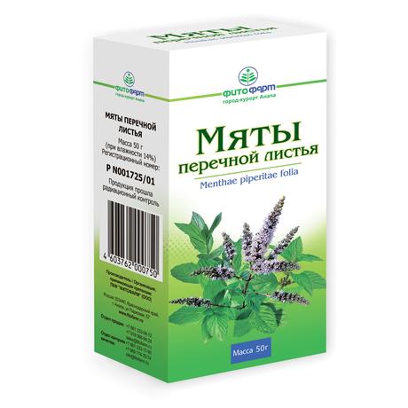 Фото Мяты перечной листья (Фитофарм), 50 г